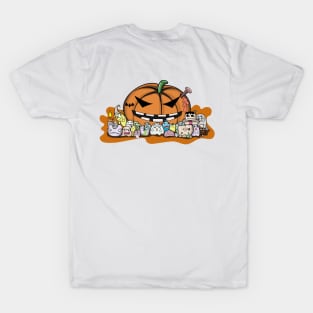 Halloween pumpkins and ghosts T-Shirt